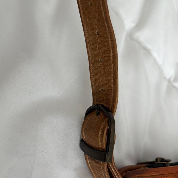 Anuschka Hand Painted Leather Satchel Bag Butterfly Floral Shoulder Bag - Picture 12 of 12